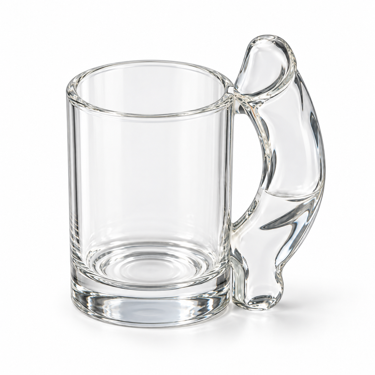 Glass D Mug angled product view