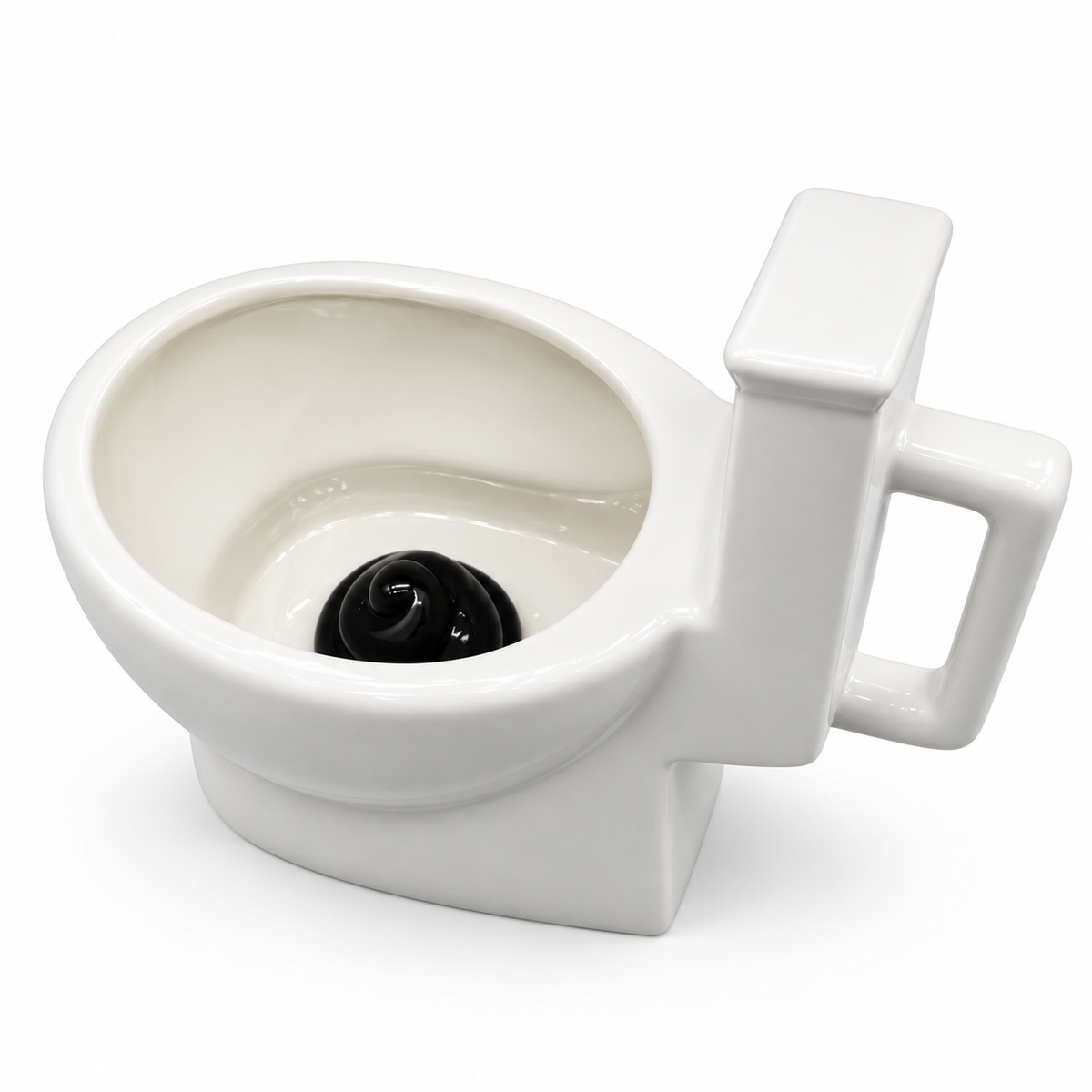 White Toilet Mug – top view